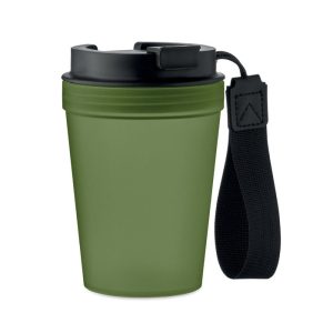 Termos 300 ml, perete simplu, Polypropylene PP, verde inchis