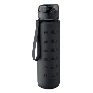 Sticla de apa sport RPET 1L, RPET, negru