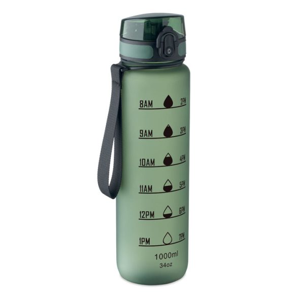 Sticla de apa sport RPET 1L, RPET, verde inchis