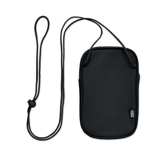 Borseta cross RPET, RPET, negru