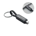 Breloc cablu de incarcare 60W, Aluminium, negru