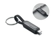 Breloc cablu de incarcare 60W, Aluminium, negru