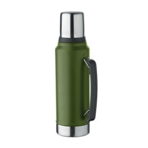 Sticla cu perete dublu 1L, Stainless steel, verde inchis