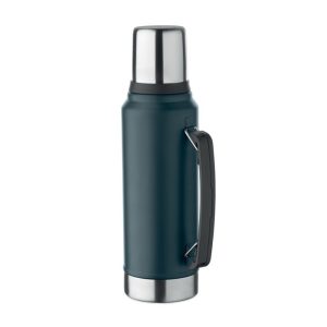 Sticla cu perete dublu 1L, Stainless steel, albastru marin francez