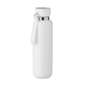 Sticla cu perete dublu 500ml, Stainless steel, alb