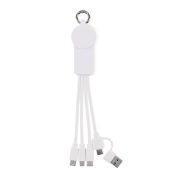 Cablu incarcare 2 in 1 tip C, TPE, alb
