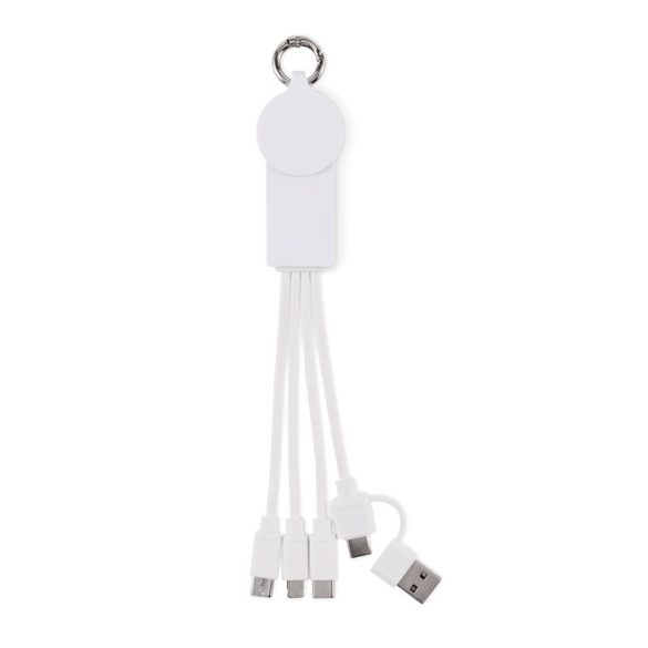 Cablu incarcare 2 in 1 tip C, TPE, alb
