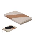 Notebook A5 cu incarcator 15W, Cork, bej