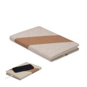 Notebook A5 cu incarcator 15W, Cork, bej