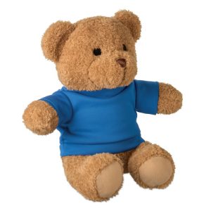 Ursulet de plus 23cm cu tricou, Plush, albastru