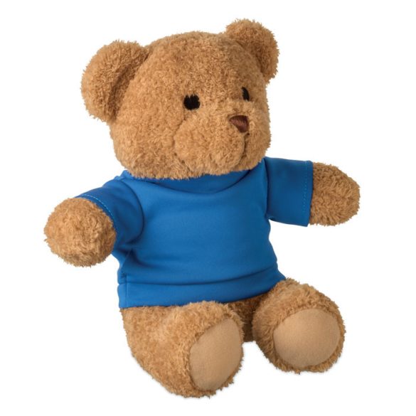 Ursulet de plus 23cm cu tricou, Plush, albastru
