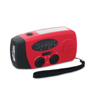 Radio portabil cu lanterna LED MO2746-, ABS, rosu