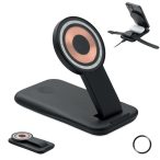 Incarcator wireless 3 in 1 15W, ABS, negru