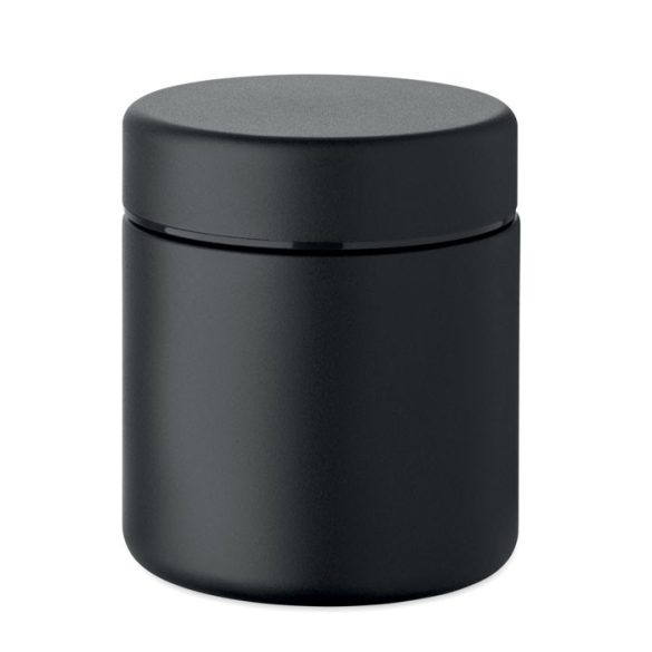 Recipient de pranz cu perete du, Stainless steel, negru