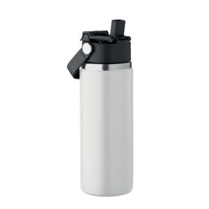 Sticla cu perete dublu 500 ml, Stainless steel, alb