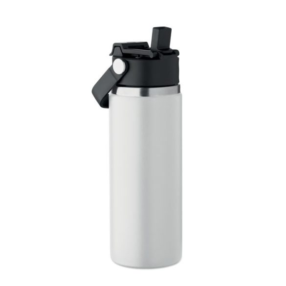 Sticla cu perete dublu 500 ml, Stainless steel, alb