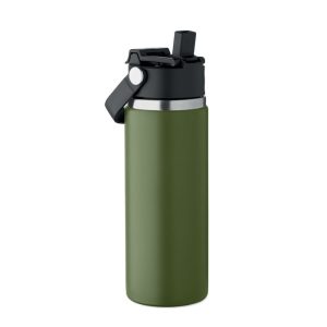Sticla cu perete dublu 500 ml, Stainless steel, verde inchis