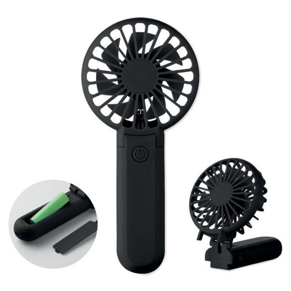 Ventilator portabil pliabil, ABS, negru