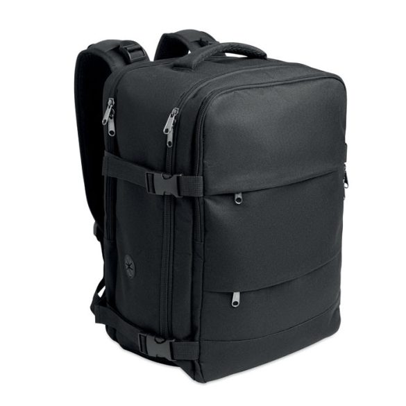 Rucsac cu dimensiune cabina, RPET, negru
