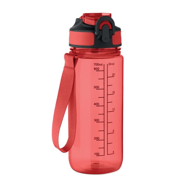 Sticla sport 700ml             MO2792-24, RPET, rosu transparent