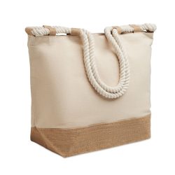 Geanta de plaja din panza, Cotton, bej