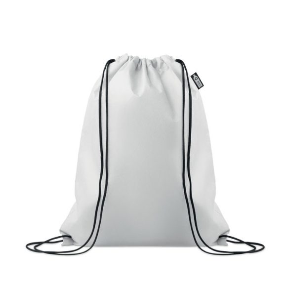 Sac snur RPET netesut, RPET, alb
