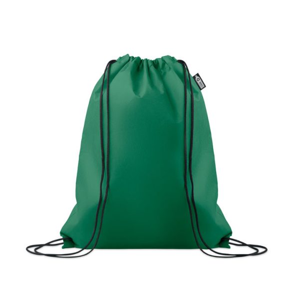 Sac snur RPET netesut, RPET, verde inchis