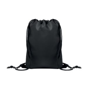 Rucsac copii cu snur 190T RPET, RPET, negru