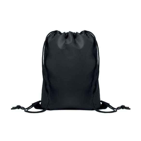 Rucsac copii cu snur 190T RPET, RPET, negru