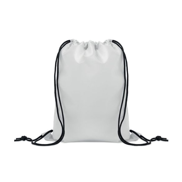 Rucsac copii cu snur 190T RPET, RPET, alb