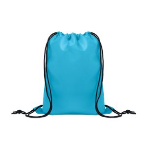 Rucsac copii cu snur 190T RPET, RPET, turcoaz