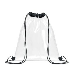 Punga transparenta cu snur, Eva, negru