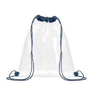 Punga transparenta cu snur, Eva, albastru marin francez