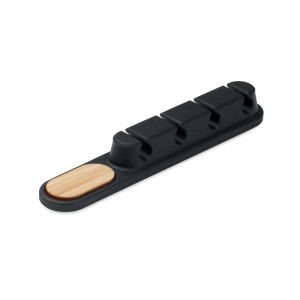 Organizator cabluri silicon, Silicone, negru