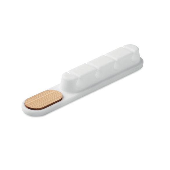 Organizator cabluri silicon, Silicone, alb
