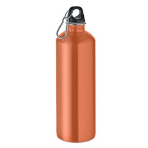 Sticla cu perete simplu 1000ml, Stainless steel, portocaliu