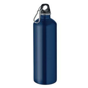 Sticla cu perete simplu 1000ml, Stainless steel, albastru marin francez