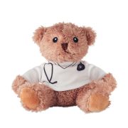Ursulet de plus doctor, Plush, alb