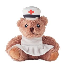 Ursulet plus asistenta, Plush, alb
