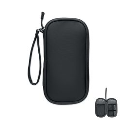 Pouch organizator 600D RPET, RPET, negru