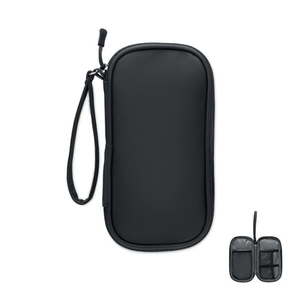 Pouch organizator 600D RPET, RPET, negru