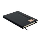 Notebook A5 coperta tare RPET, Paper, negru