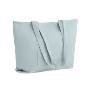 Sacosa mare raiat, Polyester, albastru copil