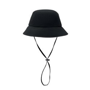 Palarie de pescar impermeabila, Nylon, negru