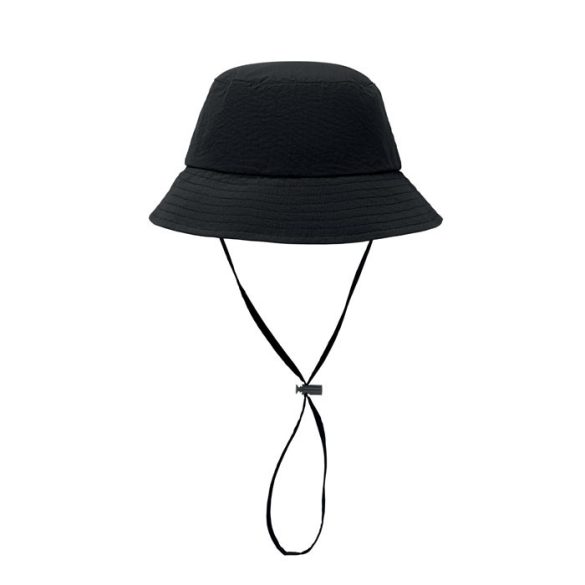 Palarie de pescar impermeabila, Nylon, negru