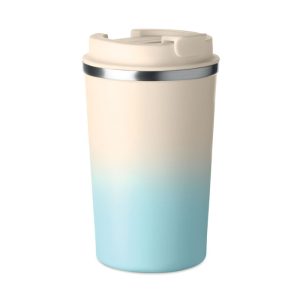 Pahar cu perete dublu 350 ml, Stainless steel, albastru copil