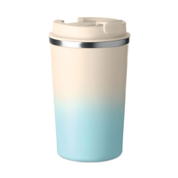 Pahar cu perete dublu 350 ml, Stainless steel, albastru copil