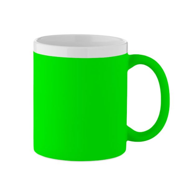 Cana ceramica 300ml, Stoneware, verde neon