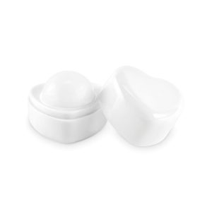 Balsam buze vegan inima, Polypropylene PP, alb