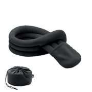 Perna de calatorie pliabila, Polyester, negru